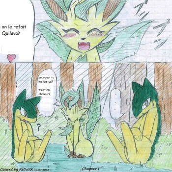 Leafeon X Quilava/ (french)/ (in progress) cover