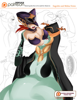 Sugulite and Midna Vore sketch pack