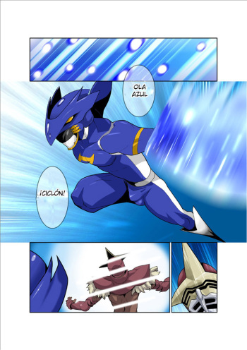 [Gamushara! (Nakata Shunpei)] Dragon Ranger Ao Hen Vol. 1 | Dragon Ranger Azul 01 [Spanish] [Digital] cover