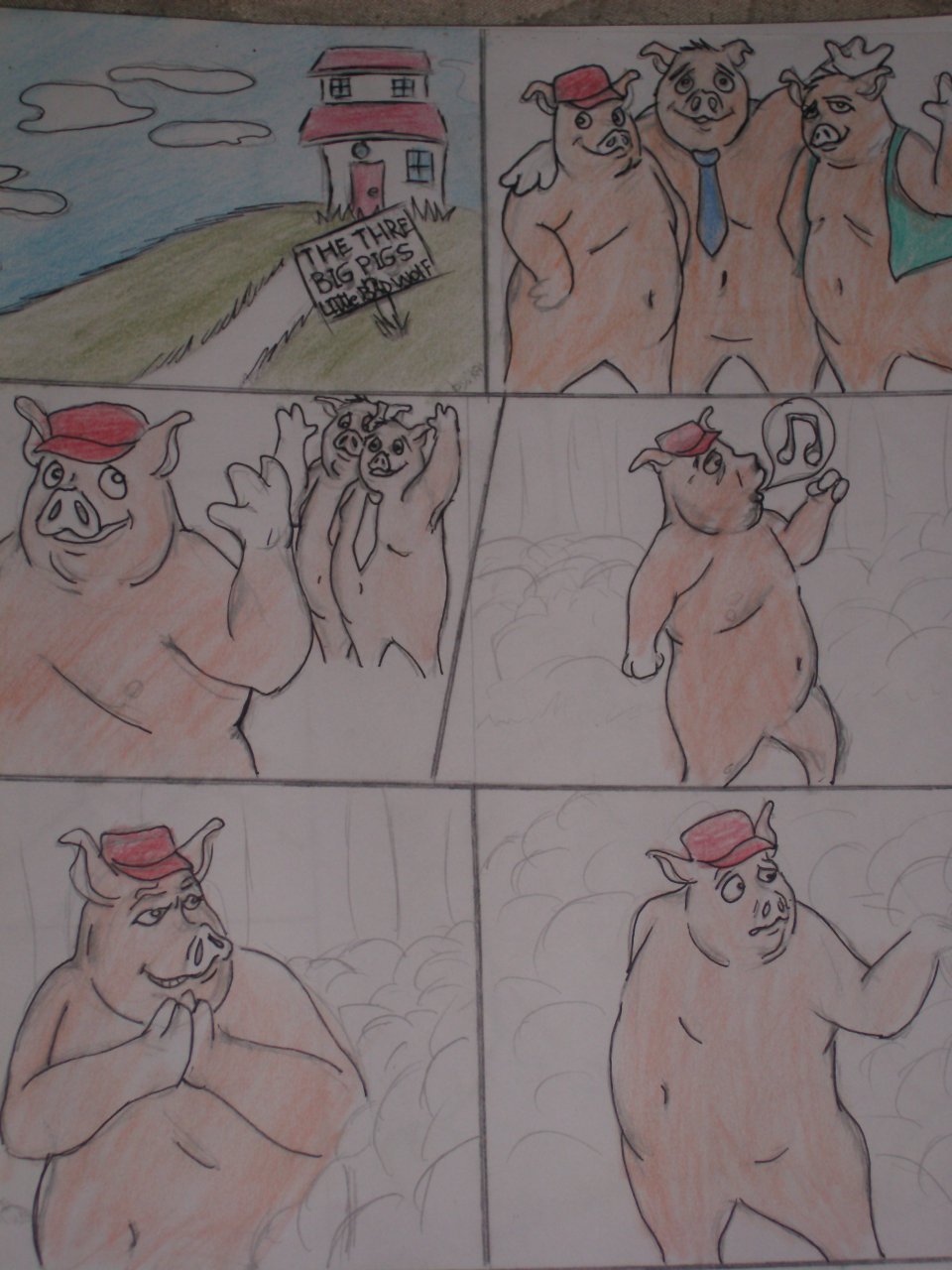 three big pigs and the little bad wolf page 1 full