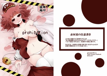 [Furafura Toxin (Arano Oki)] prohibition (Touhou Project) [Digital] cover