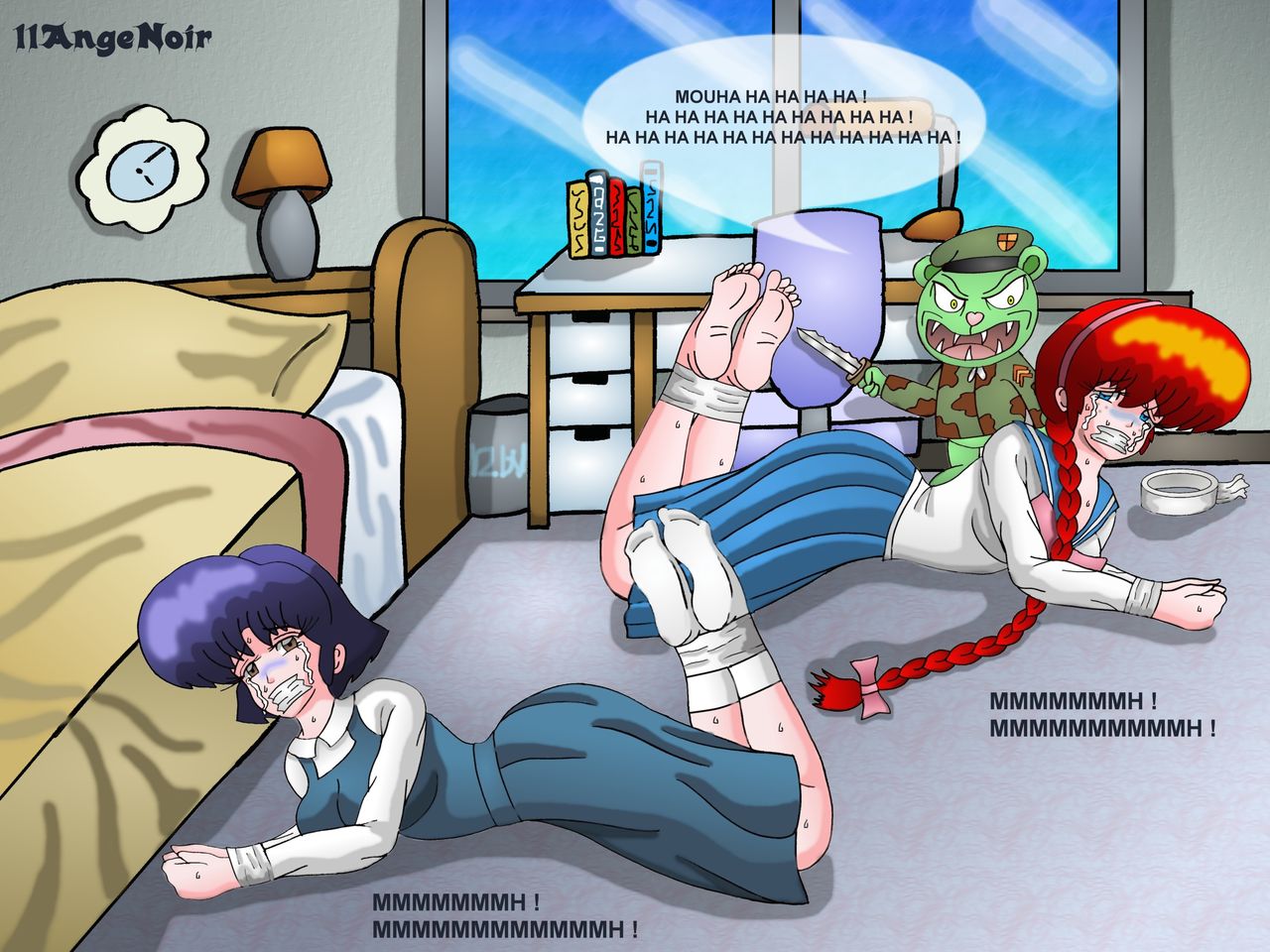 Doujin Akane Tendo & Rancolina Chan encouter Flippy Happy Tree Friends Hentai WTF Troll Pervert Humor School Girls Gore page 2 full