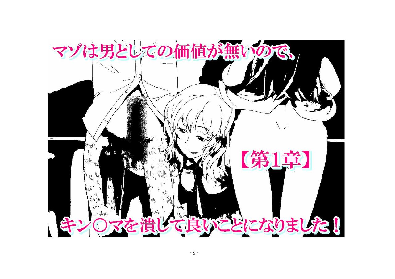 Maso wa Otoko to Shite no Kachi ga Nai no de, Kintama o Tsubushite Yoi Koto ni Narimashita! page 12 full