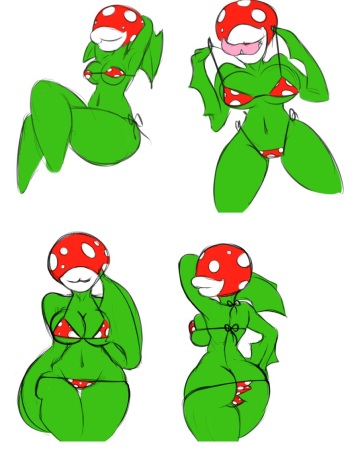 [DatBritishMexican] - Piranha Plant Doodles (anthro) cover
