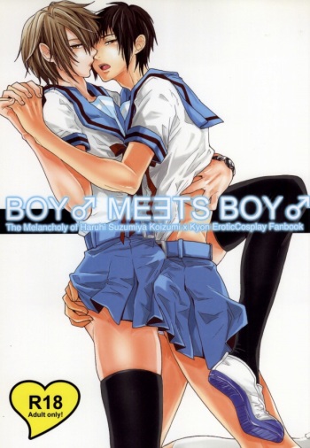 (C75) [Zerohaku (Fuji Mako)] BOY♂ MEETS BOY♂ (The Melancholy of Haruhi Suzumiya) cover