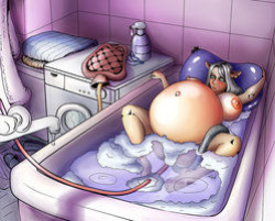 Fema Belly inflation/ Weigth gain/ Cum inflation folder