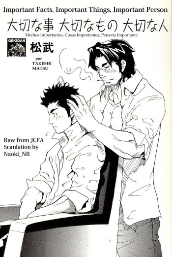 Hechos importantes, cosa importante, persona importante - Takeshi Matsu - Spanish - Yaoi bara cover