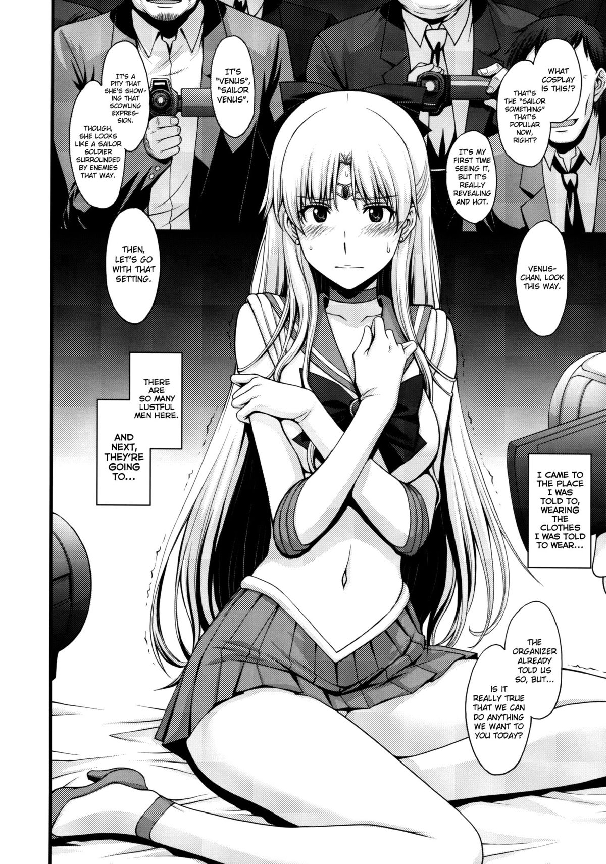 Venus ga Oji-san ni Camera Mesen de Makuwararete Mawasaremashita. | Sailor Venus - Venus Had Her Hymen Broken and Was Gang Raped by Old Men on Camera. page 5 full