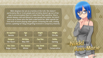 Character Gallery - Nikki Ann-Marie (Huniepop) cover