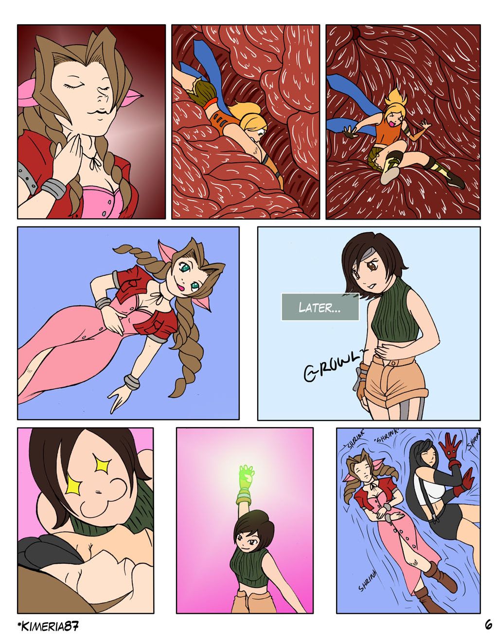 Full vore comic FF7 girls crash a party page 6 full
