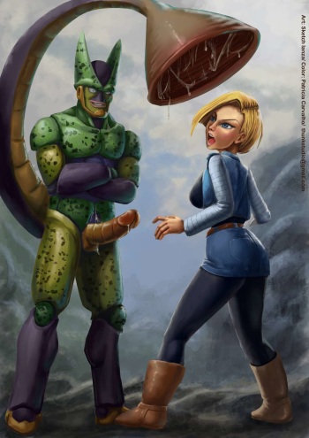 [Sketch Lanza] Cell Absorbs Android 18 (Dragon Ball Z) cover