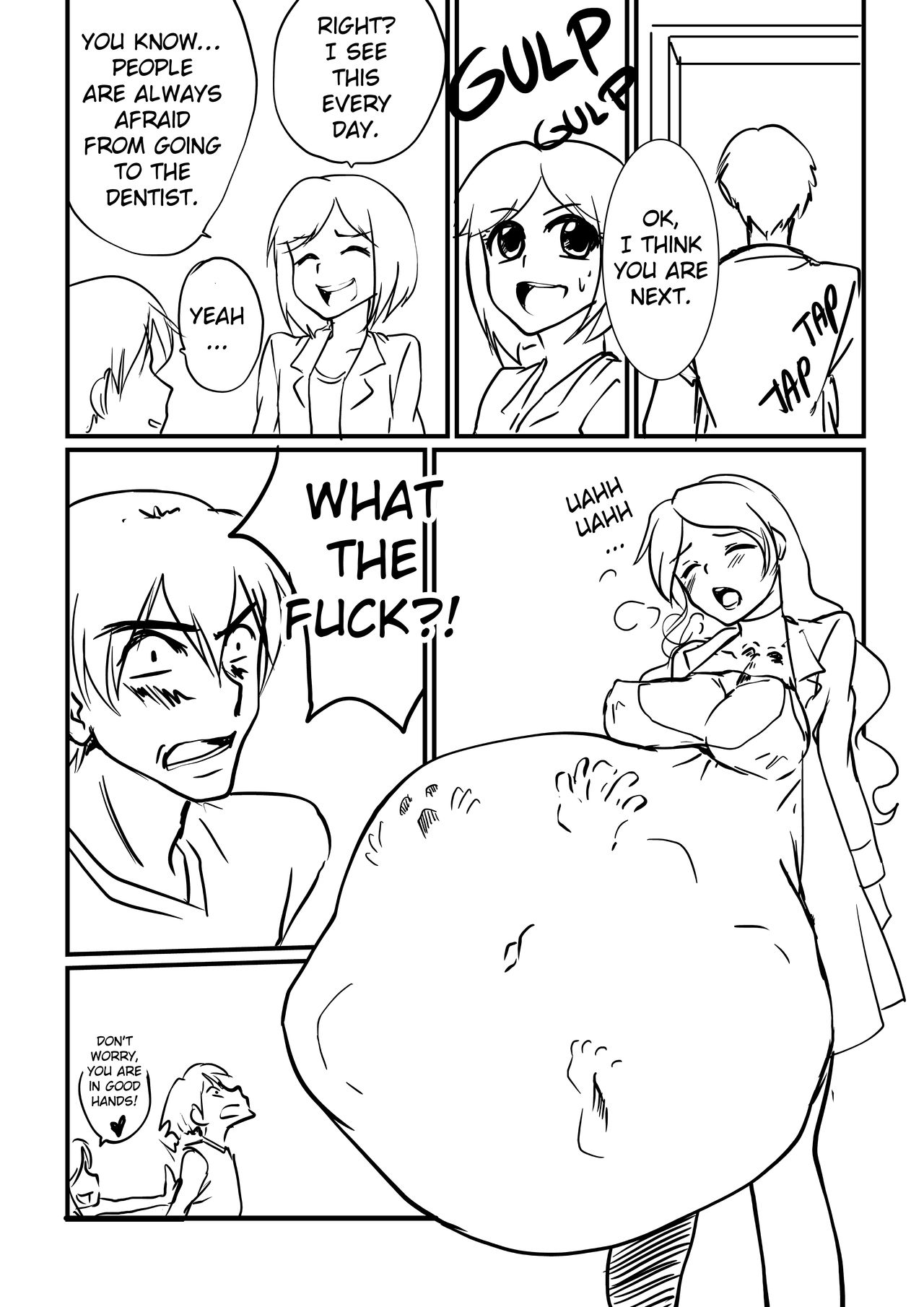 Gabi and Emily in 'Fun in the dentist' page 7 full