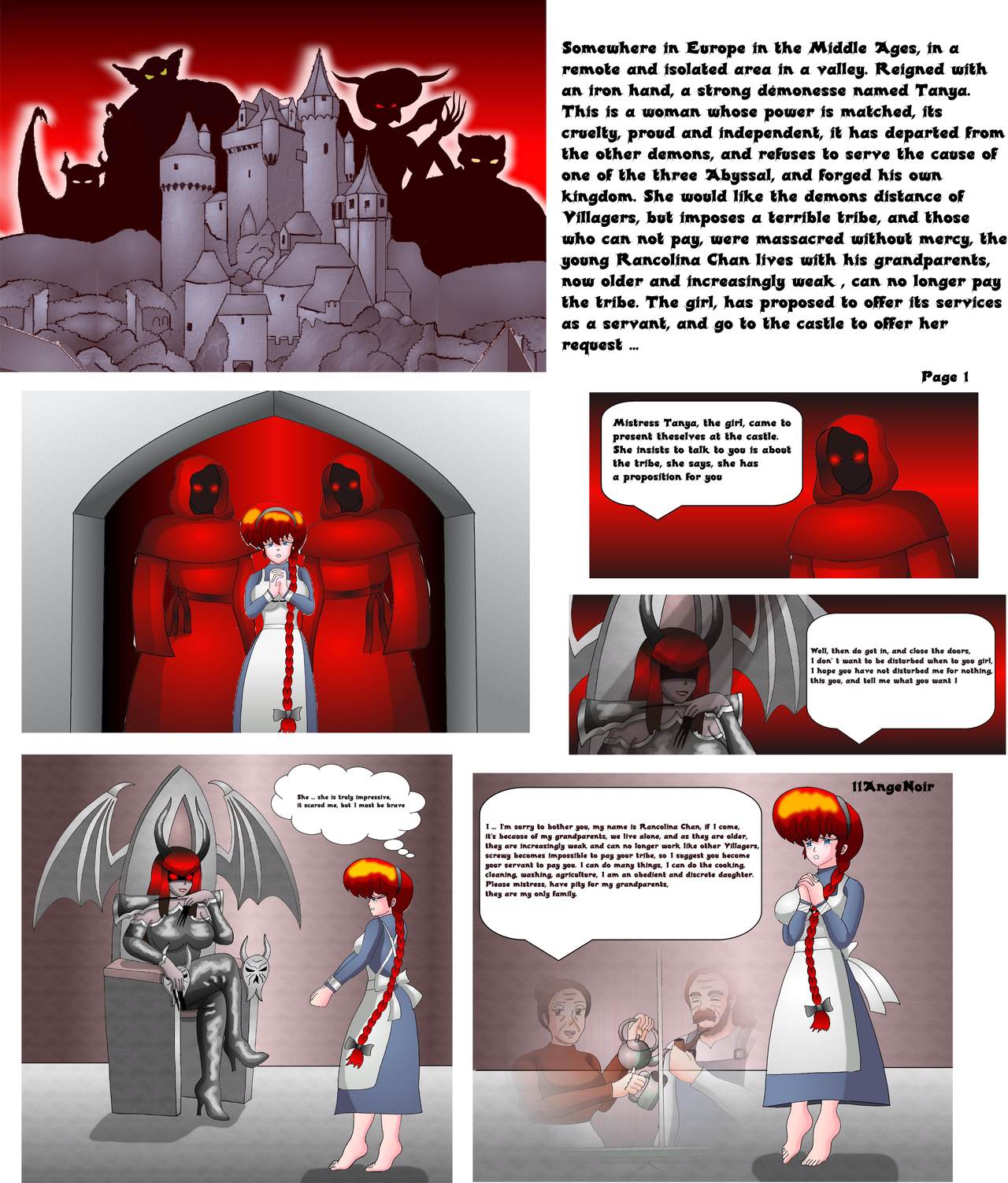 Doujin Claymore Ranma Featuring Rancolina Chan femdom torture humiliation demoness bdsm gore troll lamasticot monster pee donjon tentacles page 3 full