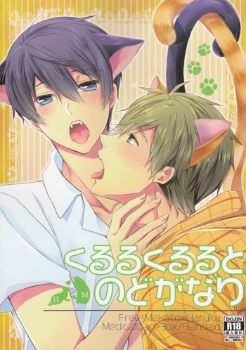 (SUPER24) [Kyuukyuubako (Band Aid)] Kururu Kururu to Nodo ga Nari (Free!) cover