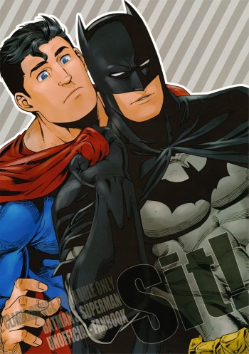 (HaruCC17) [Gesuidou Megane (Jiro)] Sit! (Batman, Superman) [Spanish] cover