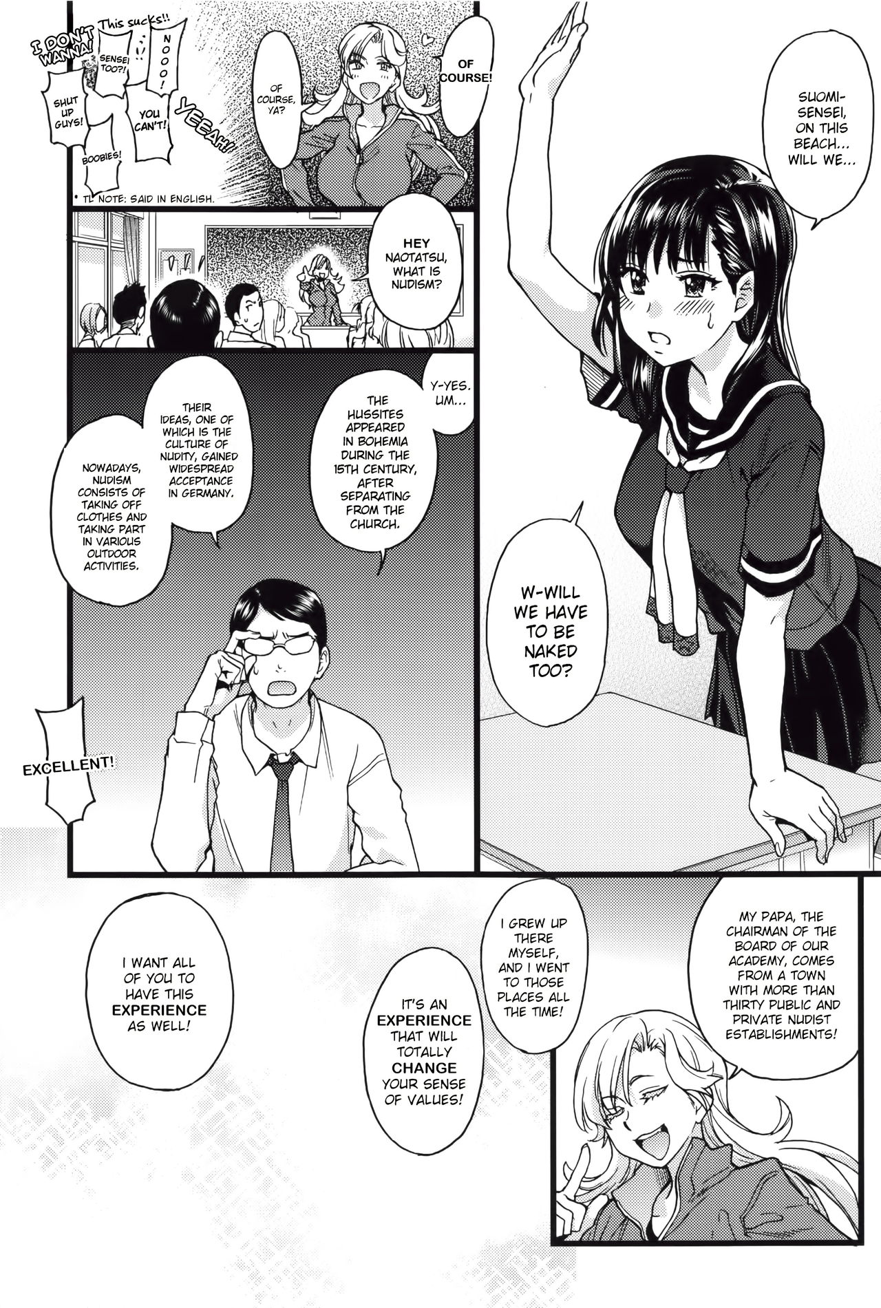 Nudist Beach ni Shuugakuryokou de!! +8P Shousasshi page 11 full