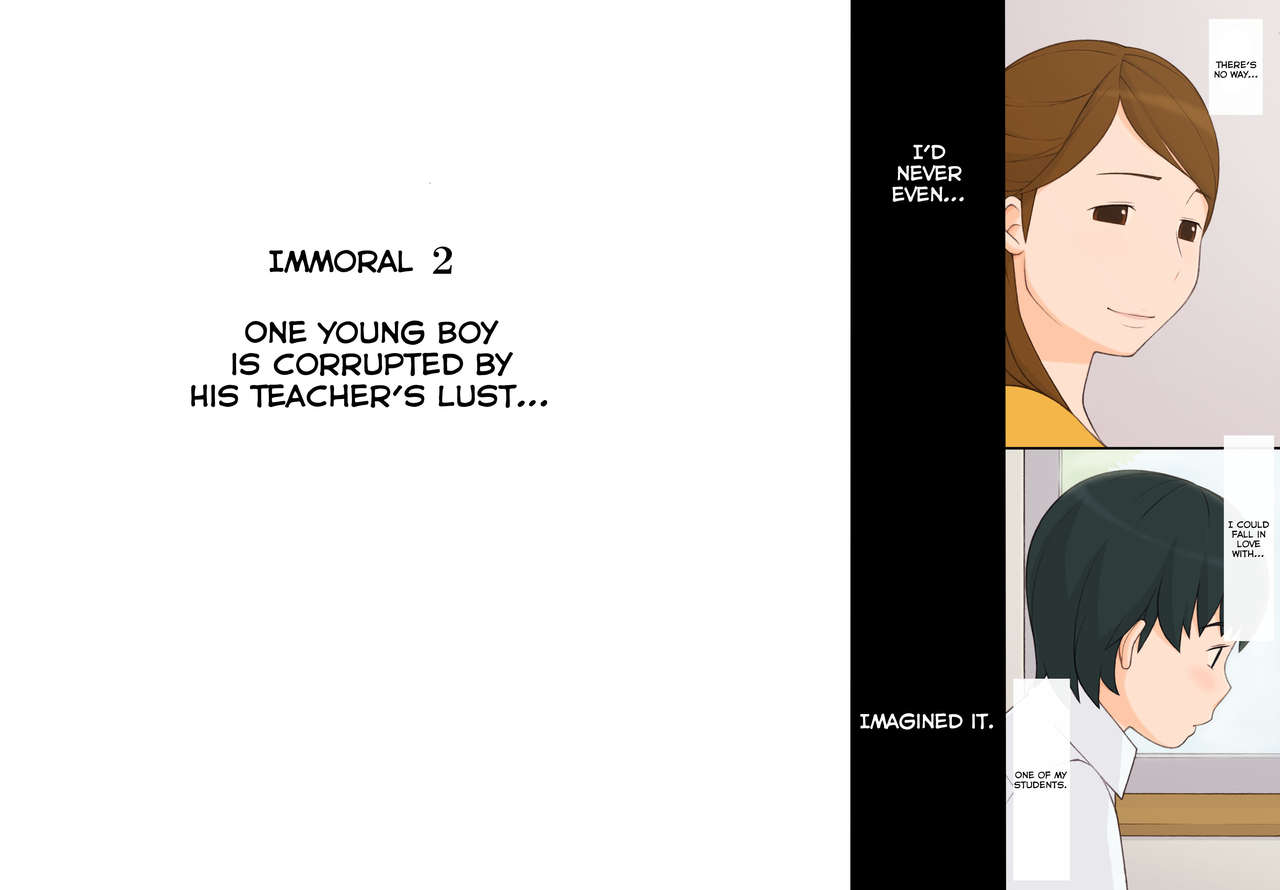 Immoral 2 - Hitori no Shounen to Futari no Onna Kyoushi Aiyoku to Haitoku no Katachi | One Young Boy Is Corrupted By His Teacher's Lust page 3 full