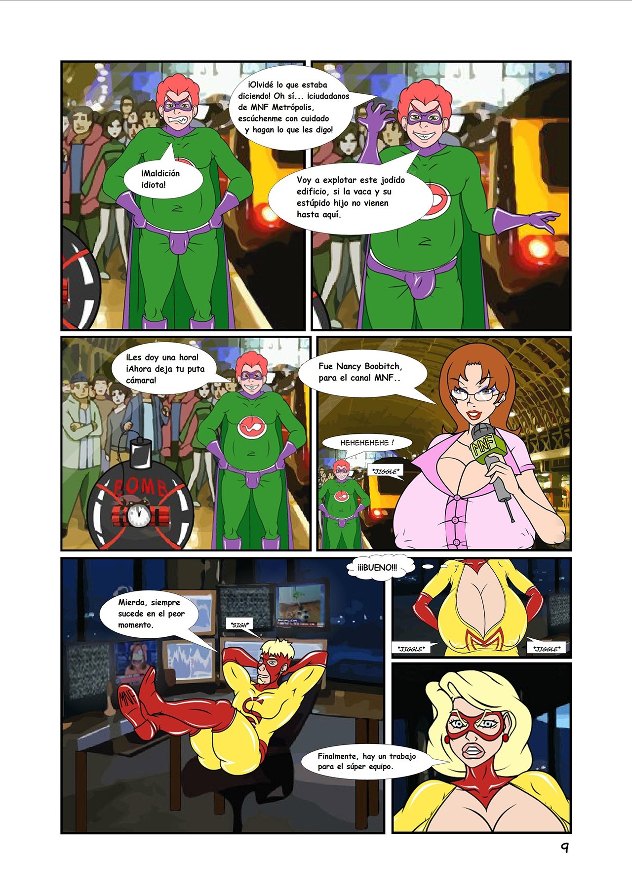 Super Heroine Hjinks 1 page 9 full