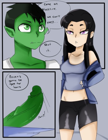 [Inuyuru] Alone with Blackfire (Teen Titans) cover