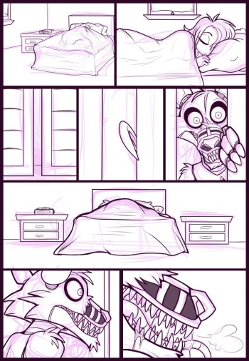 [Kayla-Na] Monsters In The Closet (Five Nights at Freddy's) inked WIP cover