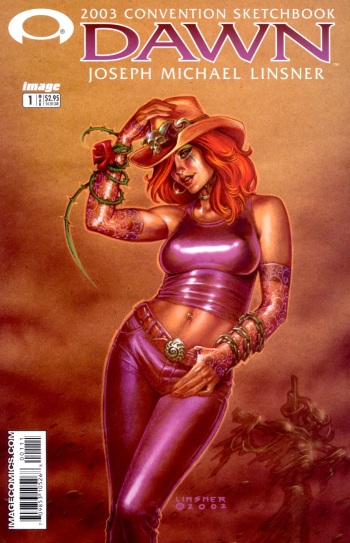 [Joseph Michael Linsner] Dawn - 2003 Convention Sketchbook cover