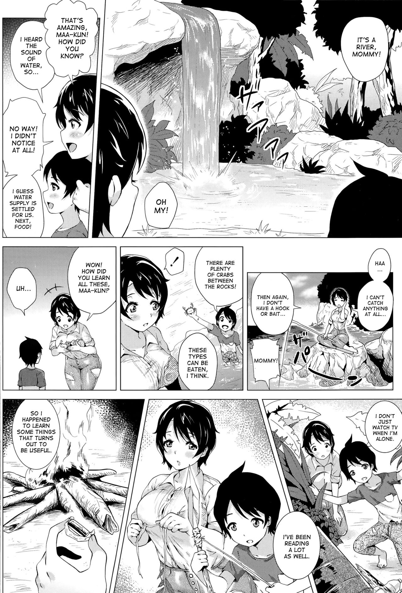 Mama to Boku to Mujintou | Mommy and me and the uninhabited island page 4 full