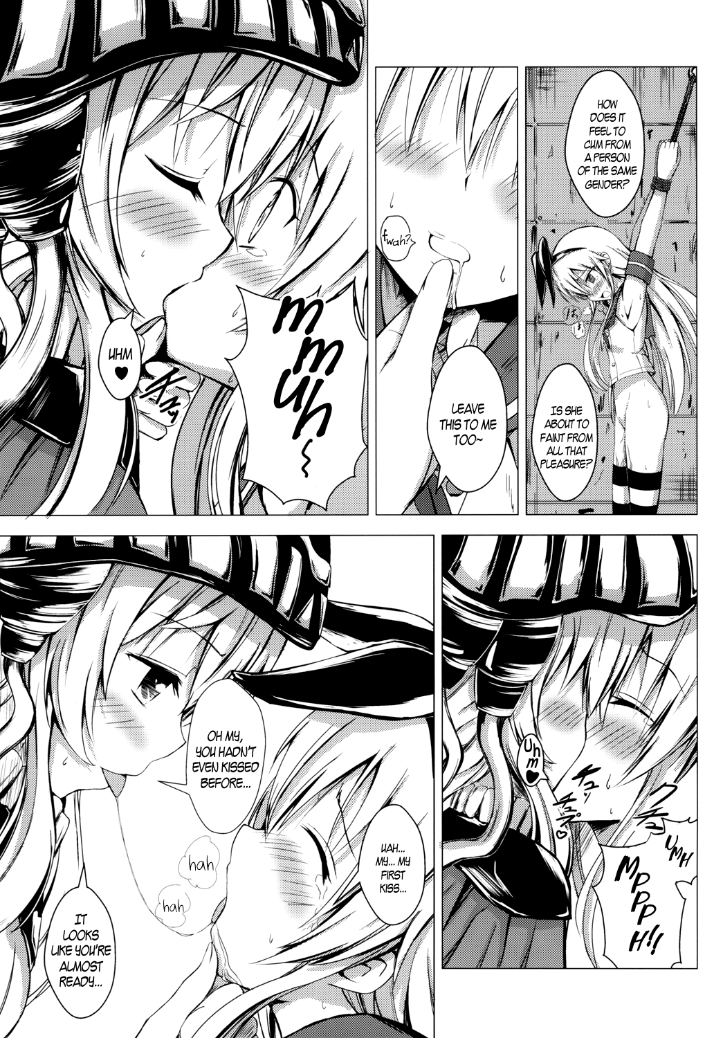 Kuubo Wo-Kyuu-chan no Shimakaze Yuri Dorei Choukyou 1 | Standard Carrier Wo-Class Shimakaze's Yuri Slave Training 1 page 12 full