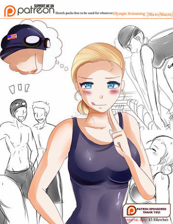 [Saintxtail] Olympic Swim Vore sketch pack cover