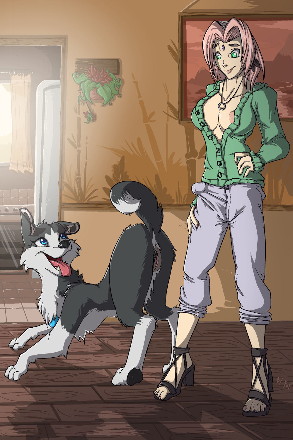 Sakura and Dog page 1 full