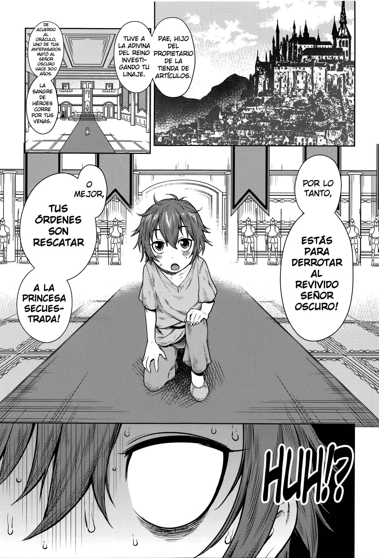 ChinTrai Quest -Shota Yuusha no Haramase Chin Douchuu- | Expedición de Entrenamiento de Pene ~El Viaje de Concepción del Pequeño Héroe~ page 3 full