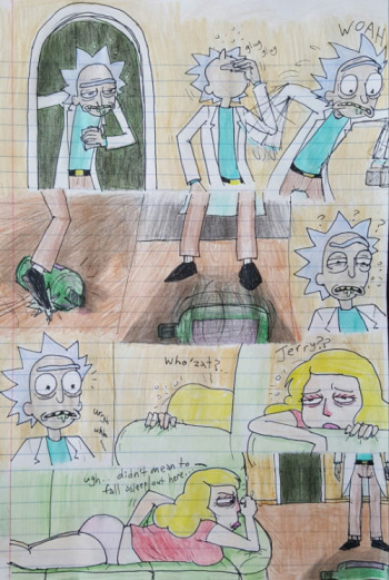 [Stickyickysmut] Rick and Beth (Rick and Morty) cover