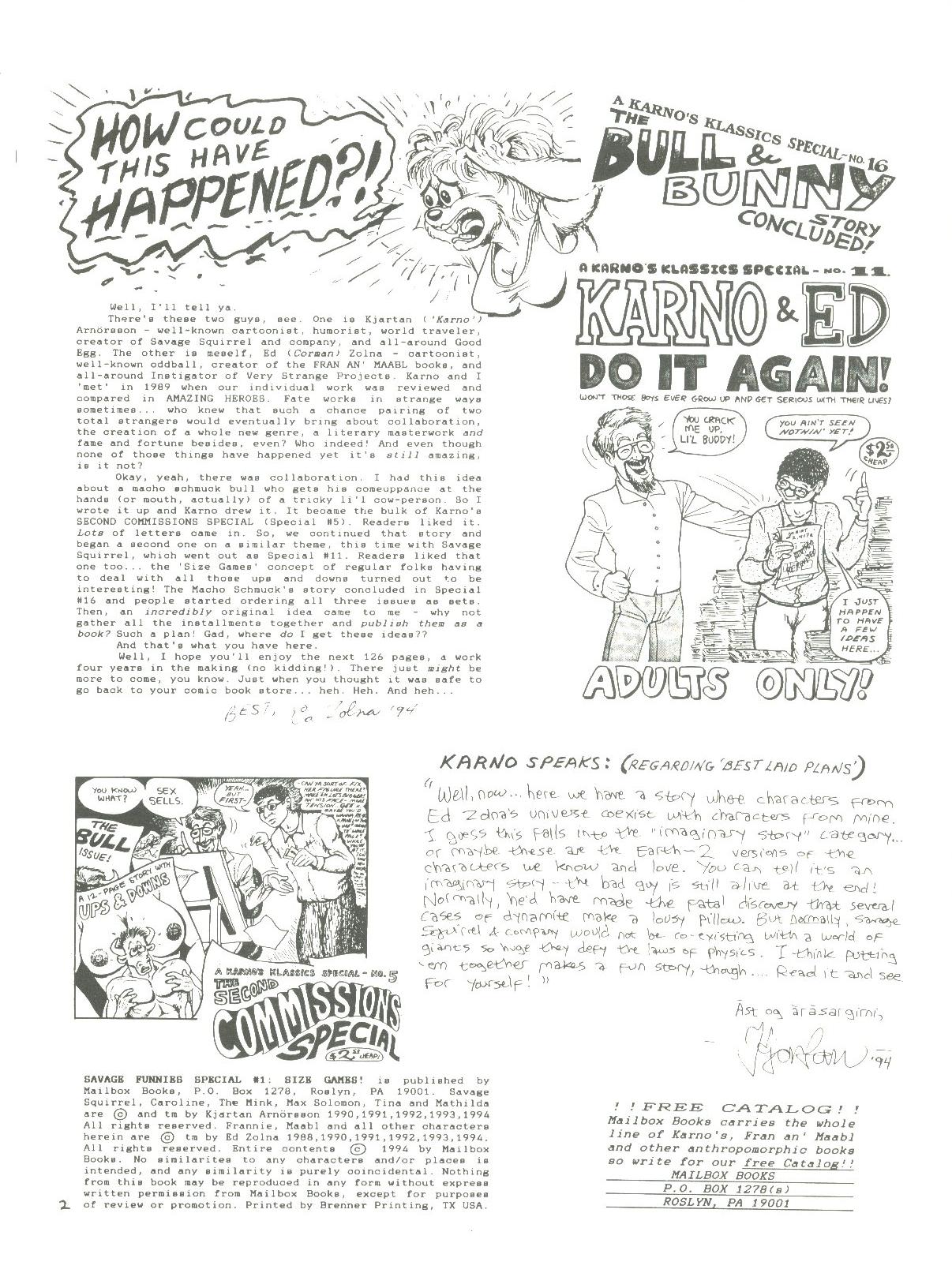Savage Funnies Special 1 page 3 full