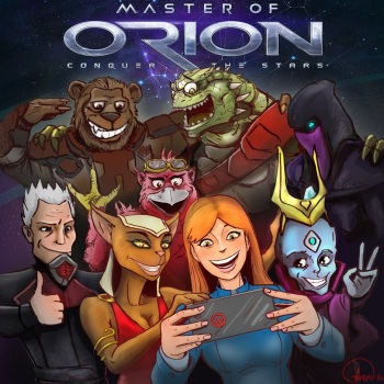 Master of Orion - Mrrshan and Psilon cover