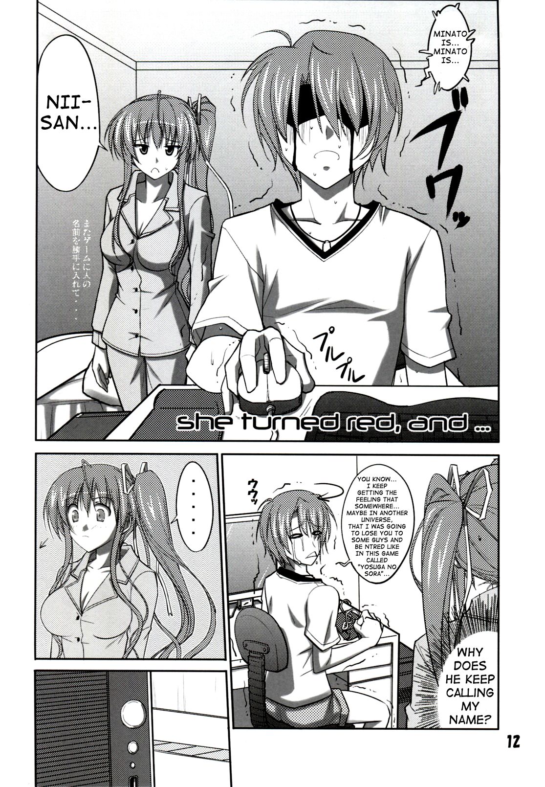 She turned red, and... page 12 full