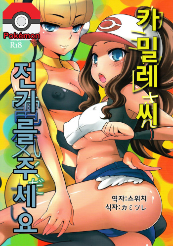 (C80) [Kikkaya (Uesugi Kyoushirou, Sakaki Yuino)] Kamitsure-san, Denki Kudasai. (Pokemon Black and White) [Korean] cover