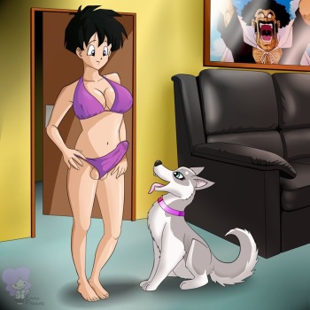 [EmmaPresents] Futa Videl + Dog (Dragon Ball Z) cover