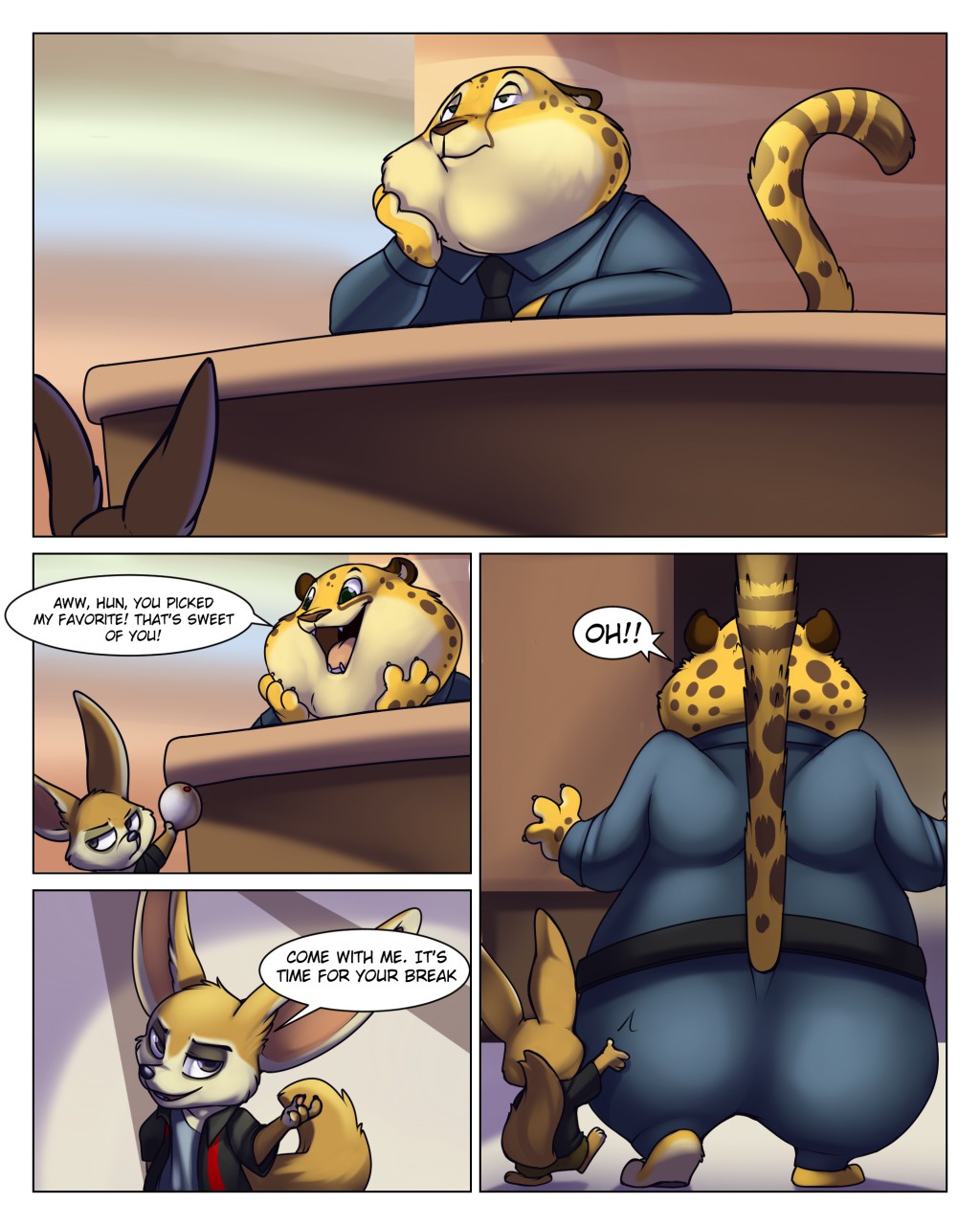 Clawhauser's Lunch Break page 1 full