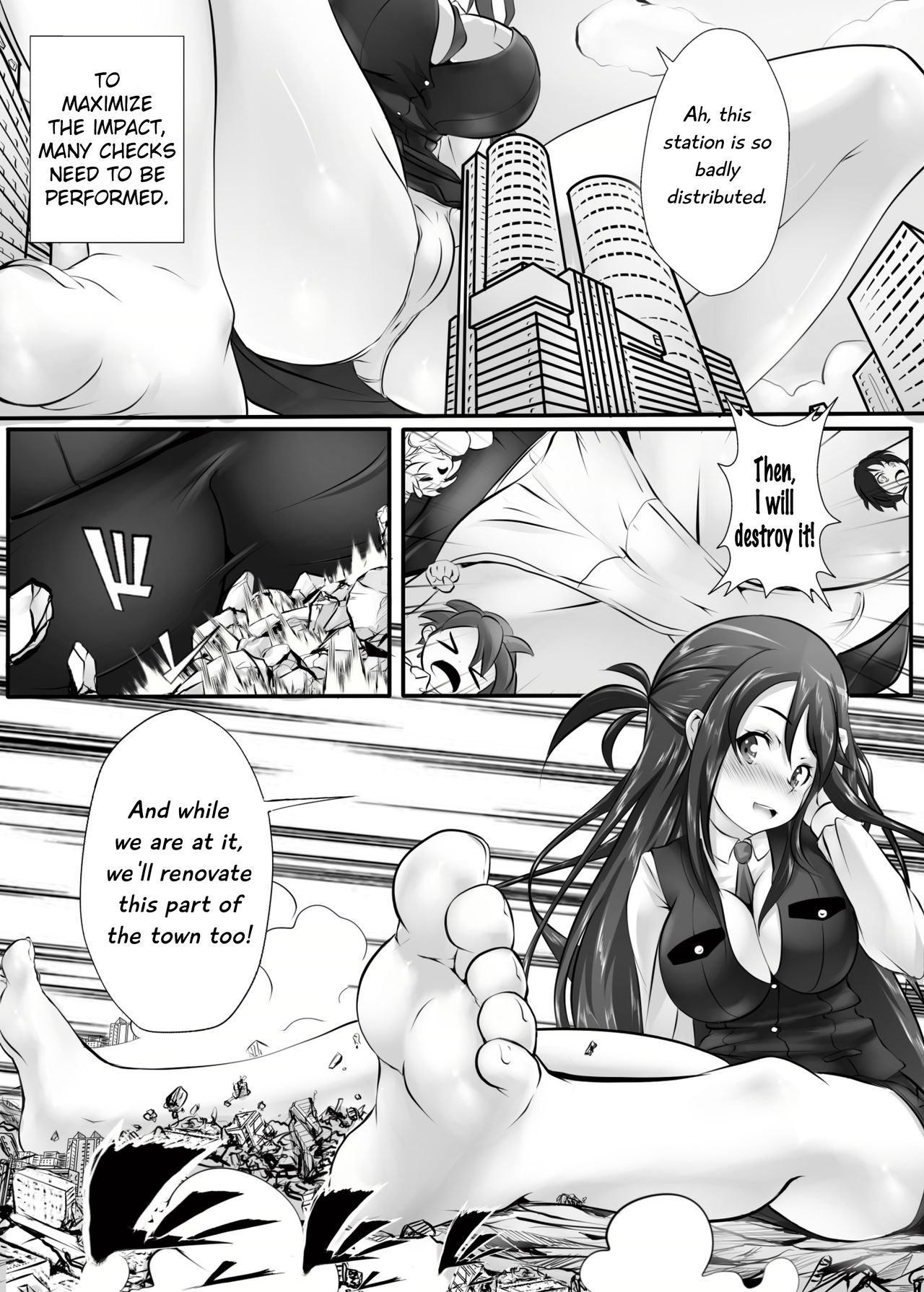 Kyodai Musume Tetsudou Kouantai - Rail Giantess! page 12 full