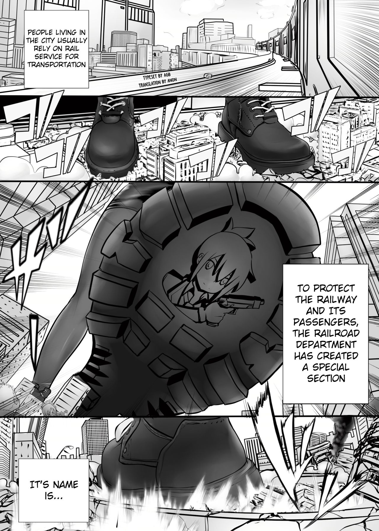 Kyodai Musume Tetsudou Kouantai - Rail Giantess! page 3 full