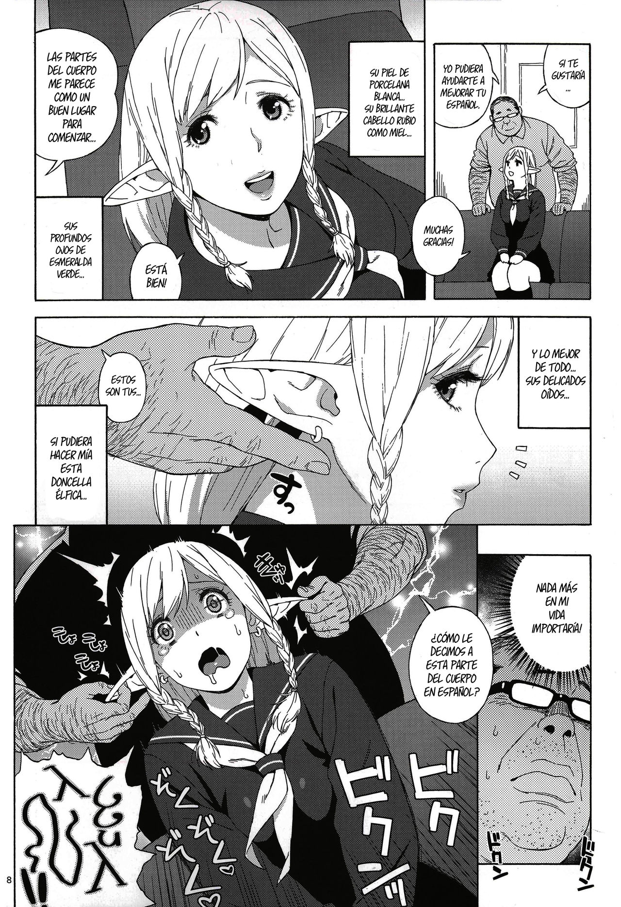 Tenkousei JK Elf -Houkago Choukyou Jugyou- | Estudiante Élfica Transferida de Escuela Secundaria -Lecciones de Entrenamiento Sexual Después de las Clases- page 7 full