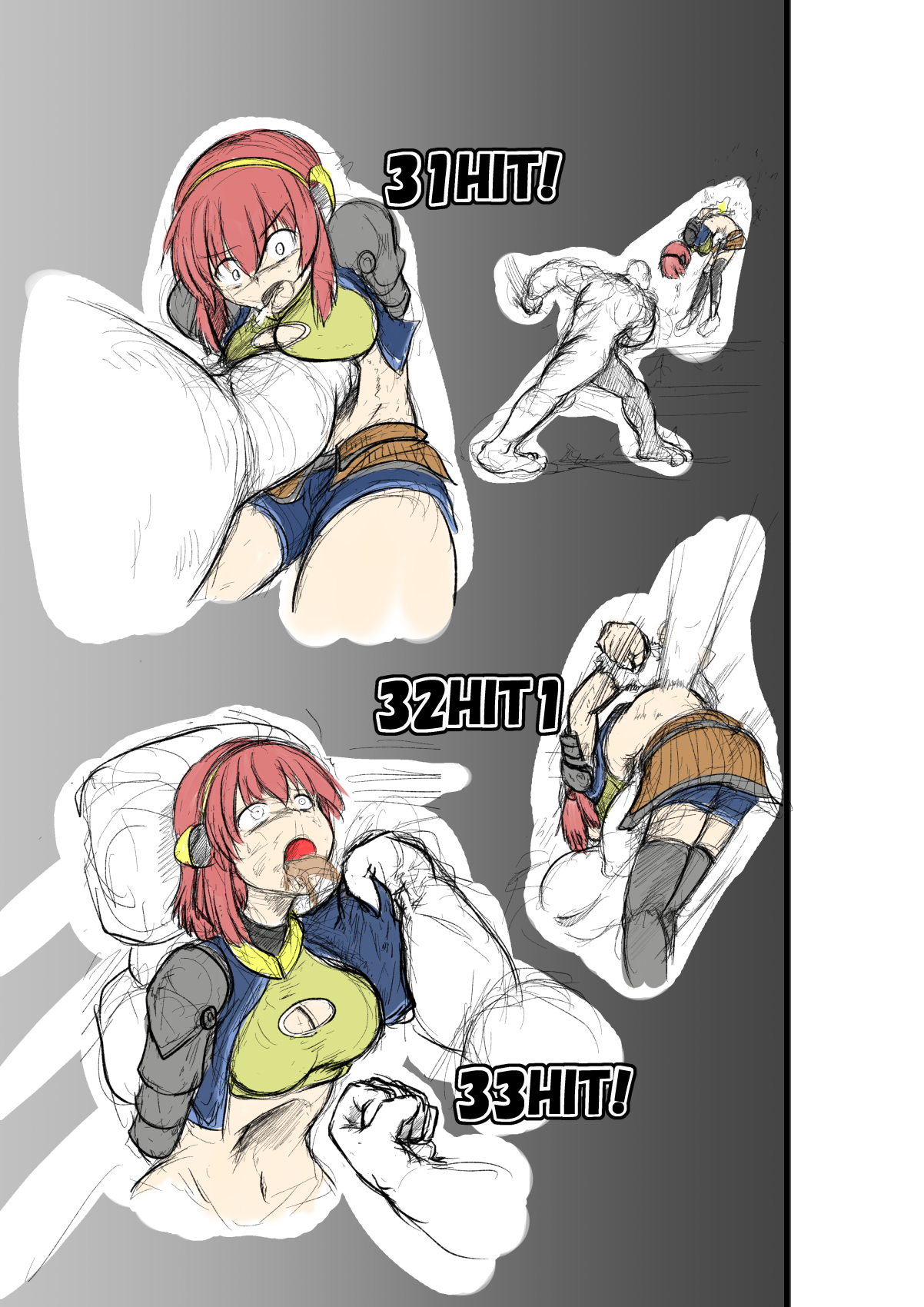 rough sketch of blow ryona page 12 full