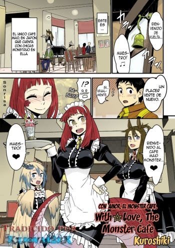 [Kuroshiki] Mon Cafe Yori Ai o Kominute | With Love, the Monster Cafe (Bessatsu Comic Unreal Monster Musume Paradise Vol. 4) [Spanish] ~XxJova12xX~ [Colorized] [Decensored] [Digital] cover