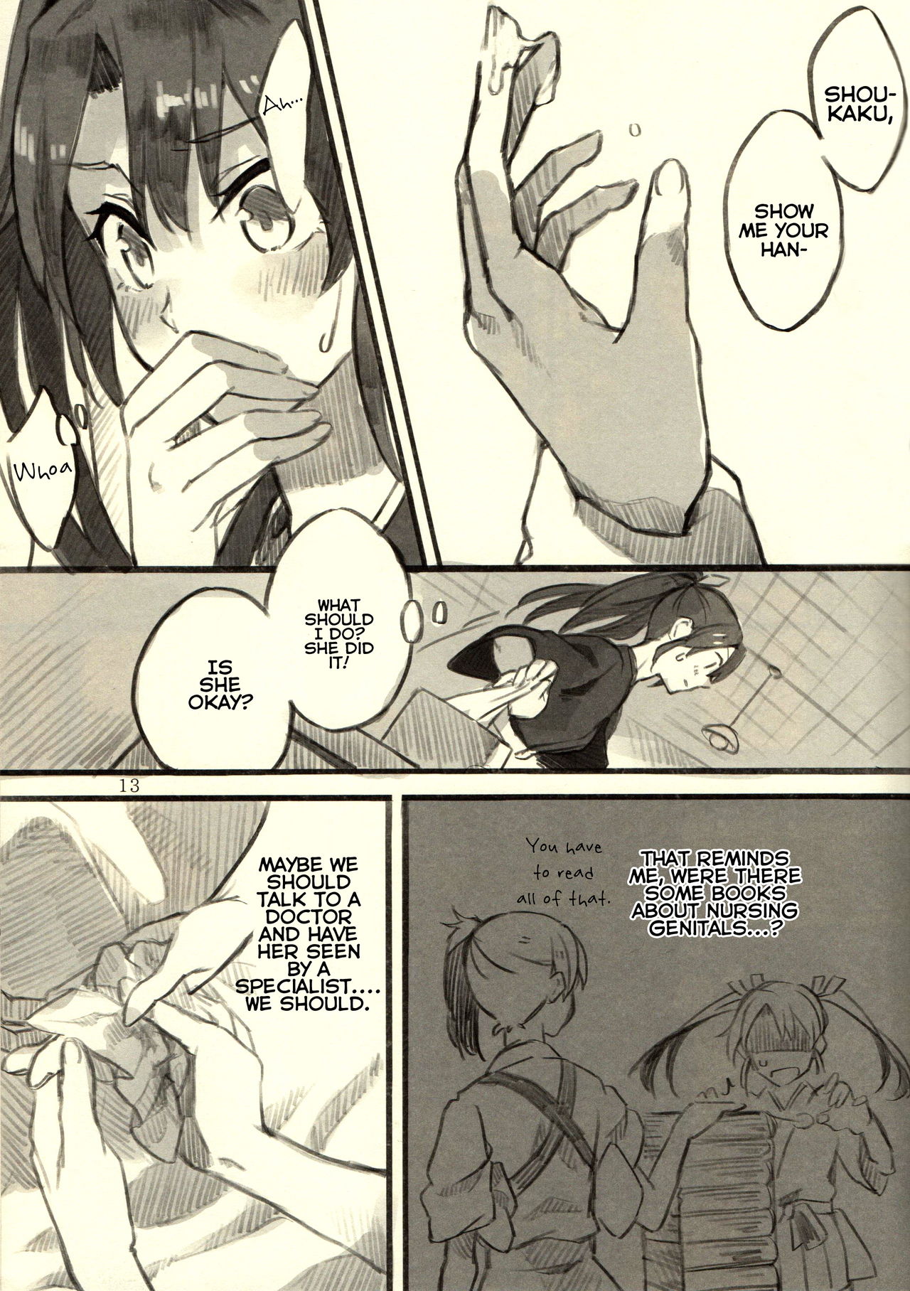 Omutsu no Shoukaku-san ni Zuikaku-chan Muramura shichau Hon. | Zuikaku Gets Turned on by Shoukaku in Diapers. page 12 full