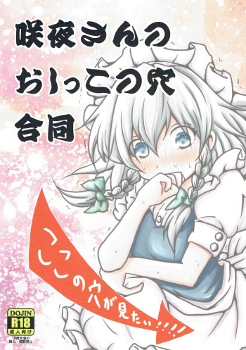 (Kouroumu 12) [Akai Hitomi to Aoi Tsuki (Various)] Sakuya-san no Oshikko no Ana Goudou ~Koko no Ana ga Mitai!~ (Touhou Project) cover