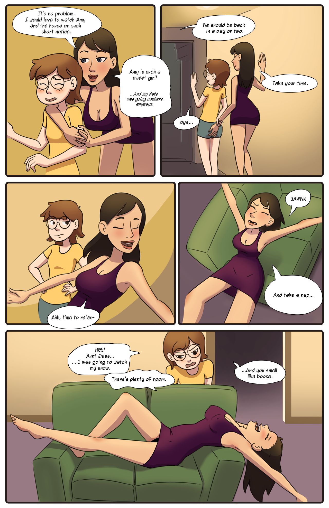 Sexy Sketches - Aunt Stayover - Page 1 - Comic Porn XXX