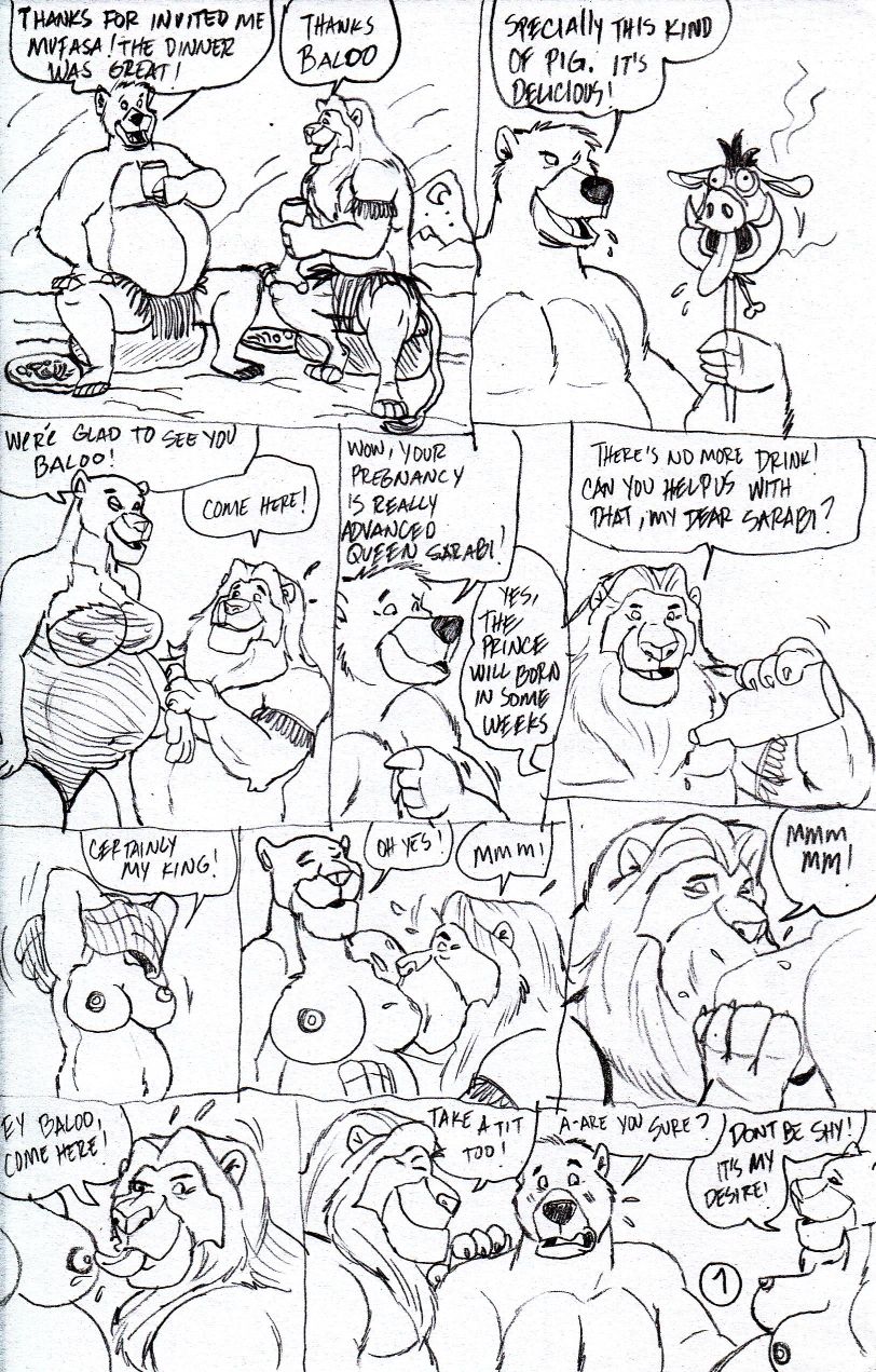 Baloo Mufasa & Sarabi - By Wolfwood1 page 1 full
