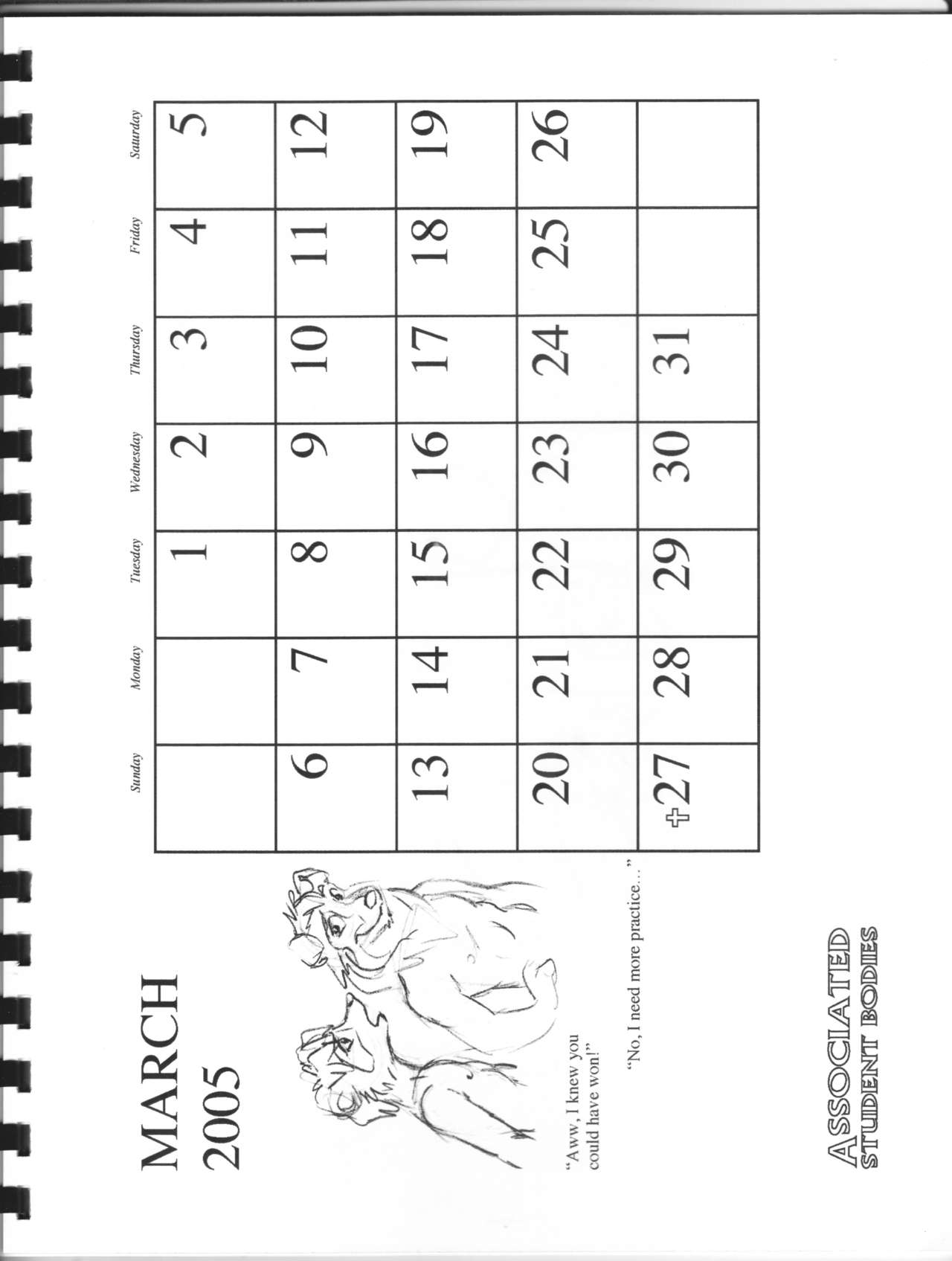 Associated Student Bodies 2005 Calender page 8 full