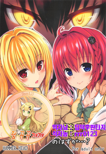 (COMIC1☆7) [HAMMER_HEAD (Makabe Gorou)] Geboku Keikaku Hatsudou! no Hazu ga...? | Man-Servant Plan in Full Swing! Or Is It? (To LOVE-Ru Darkness) [Korean] [팀 뀨뀨꺄꺄] cover