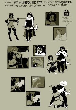 Nepeta tries to pet play Jade