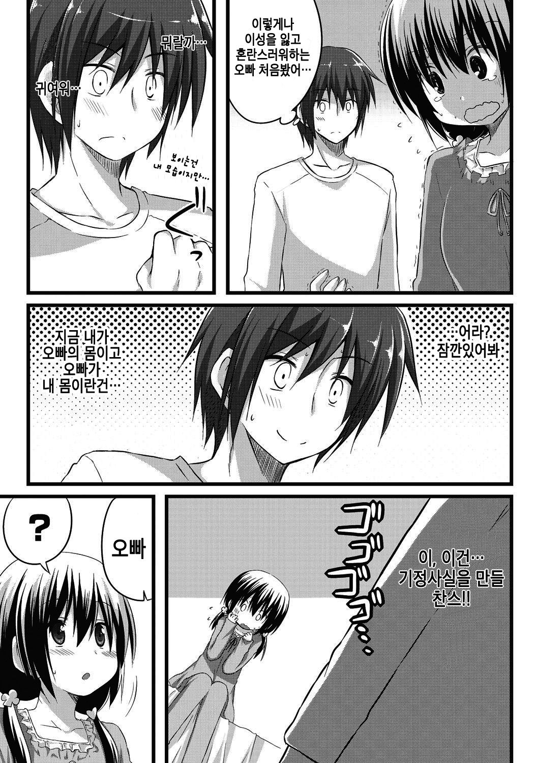 Onii-chan to Exchange!! ~Bro-con na Imouto to Ani no Karada ga Irekawatte Shimatta Jian~ | 오빠와 신체교환!! ~브라콘인 여동생과 오빠의 몸이 서로 뒤바뀌어버린 사안~ page 12 full